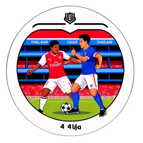 泰國對阿森納足球比賽貼紙
