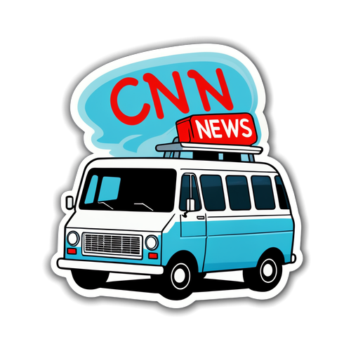 Кумедний наліпка з класичним автомобілем новин CNN