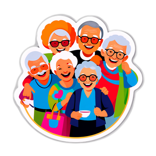 Diseño colorido que representa las jubilaciones de ANSES