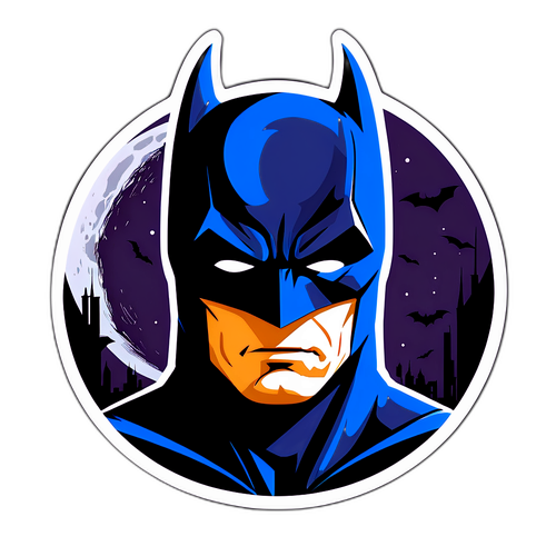 Batman-siluetti kuun alla