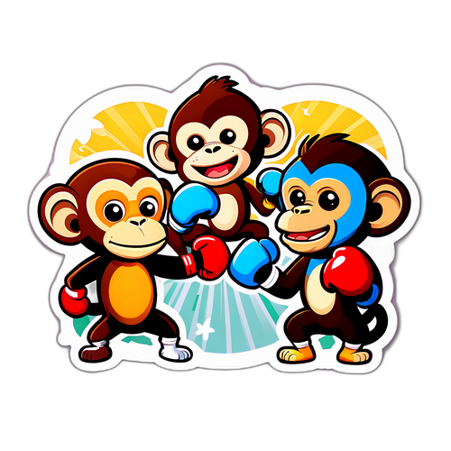 मस्ती भरी चिड़िया के स्टिकर