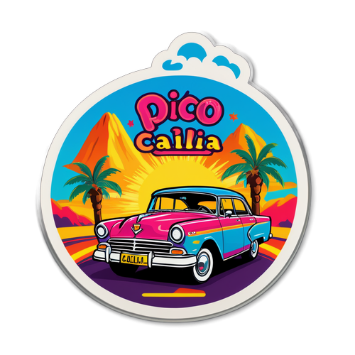 Sticker con la frase "Pico y Placa Cali"