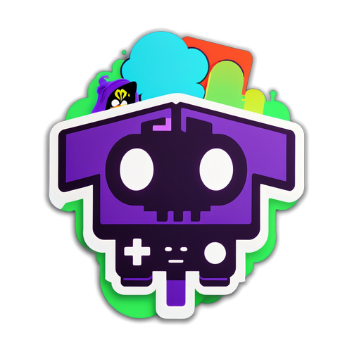 Autocolant vibrant cu logo-ul Twitch