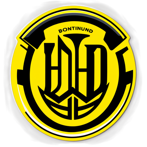 Semangat Fans yang Membara: Logo Dortmund di Balik Latar Hitam dan Kuning yang Memukau!