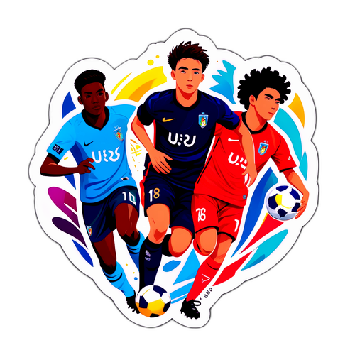 Hình minh họa các cầu thủ trong giải vô địch U-20