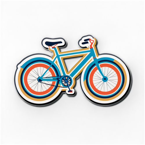 Fiets je Dromen! Ontdek de Minimalistische Sticker die Je Inspiratie Versterkt