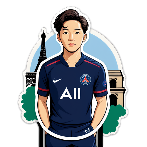 리강인이 PSG 유니폼을 입고 파리 풍경을 배경으로! 꿈 같은 순간을 경험하세요!