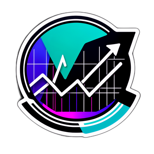 מדבקה של גרף שוק המניות