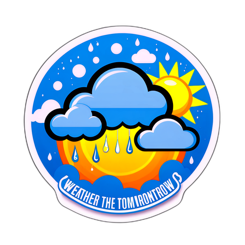 Наклейка на тему погоди
