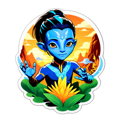 Персонаж з "Аватара 3" з магічними силами в природі