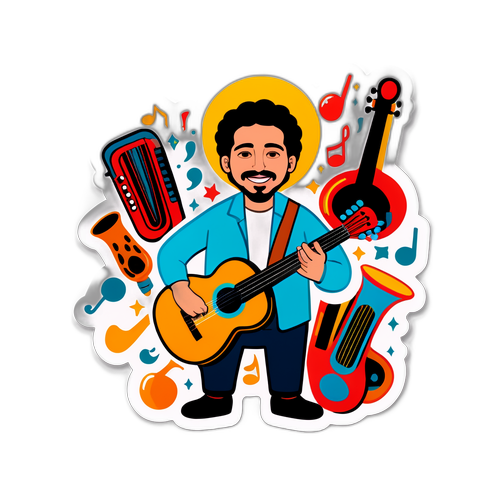 מדבקת אמן מוסיקה