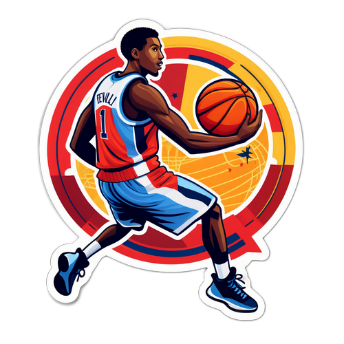 Sticker ng Manlalaro ng Basketball