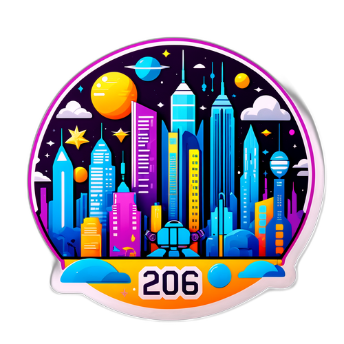 미래 도시 풍경 스티커 2026