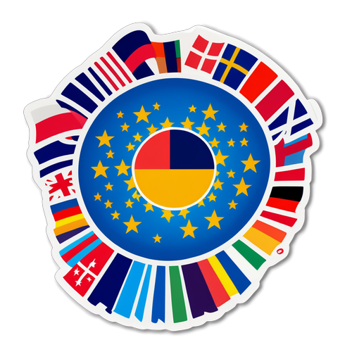 Αυτοκόλλητο Eurovison 2025 με Σημαίες