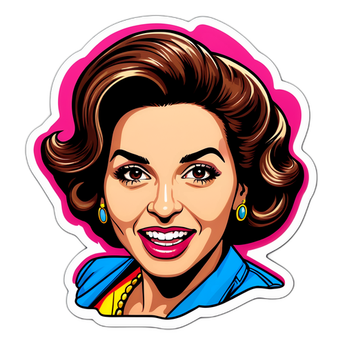 Adesivo Maria Corina Machado em Estilo Pop Art