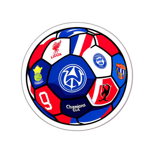 Sticker ya Mpira wa Miguu na Takwimu za Ligi ya Mabingwa