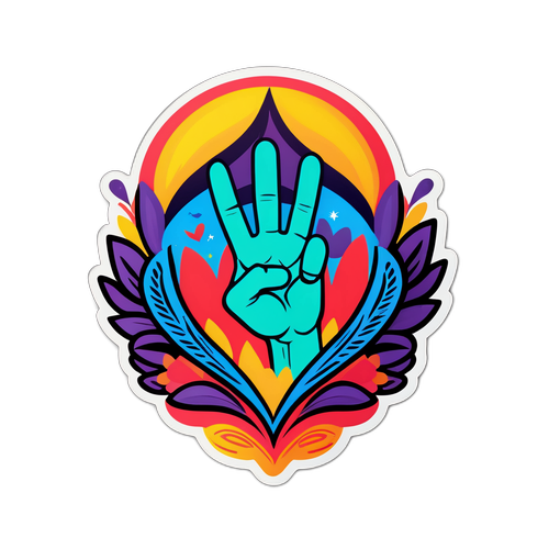 Barış ve Sevgi Temalı Sticker