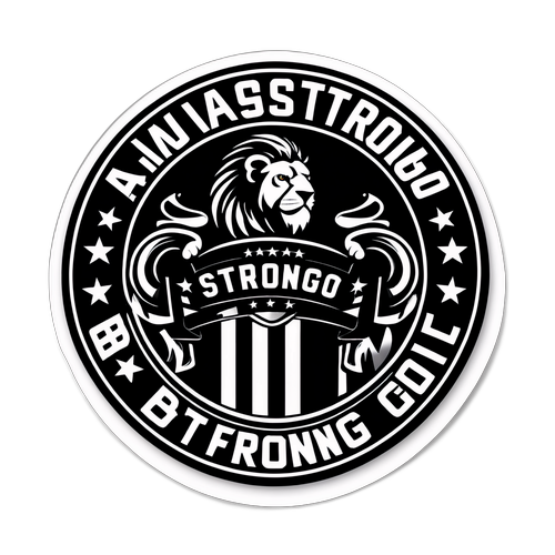 Diseño de un sticker para la camiseta de Botafogo con el lema 'Siempre Fuerte'