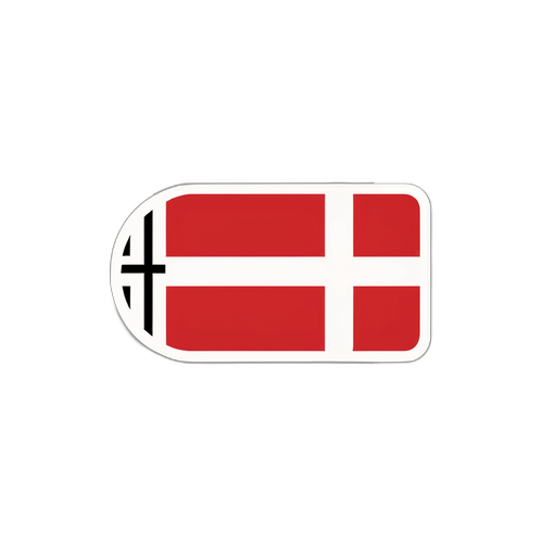 BT Klistermärke med Dansk Flagga