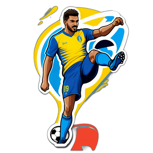 สติกเกอร์นักฟุตบอลจาก Al-Taawoun
