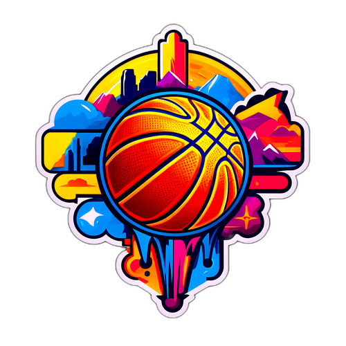 Design de uma bola de basquete estilizada