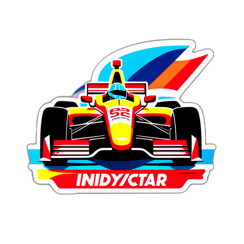 Färgstark IndyCar Klistermärke
