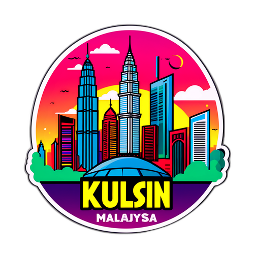 Reka Bentuk Sticker Skyline Kuala Lumpur