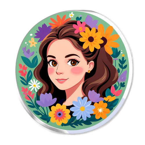 Marisa Brel con flores