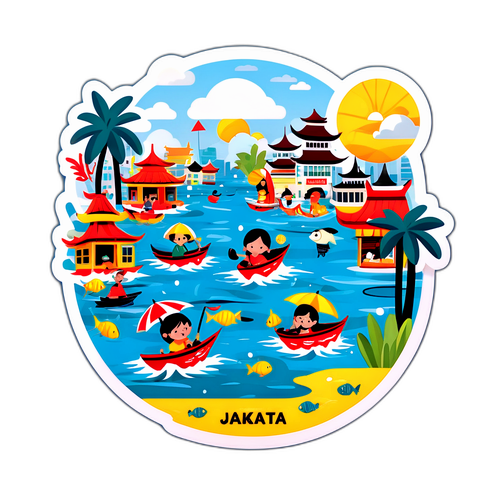 Stiker Ceria Banjir Jakarta