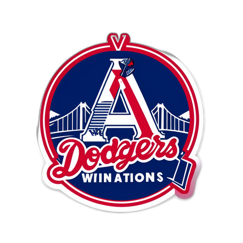 Dodgers Logo na may Hollywood Sign