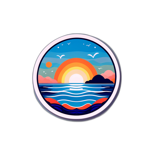 Sticker Serene Mare Fuori