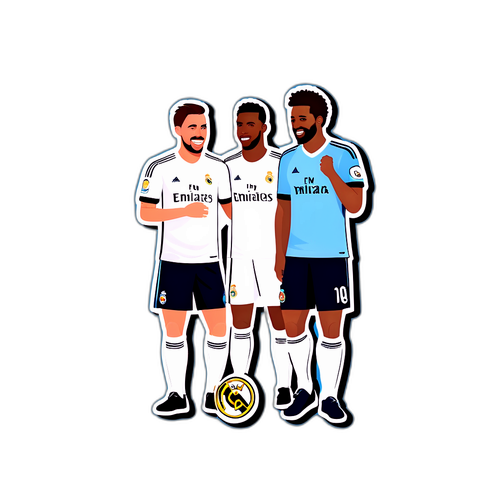 真實馬德里與曼城友誼賽插畫