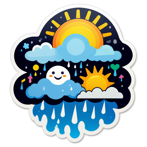 Adesivo meteo colorato