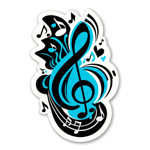 Musik-tema klistermærke