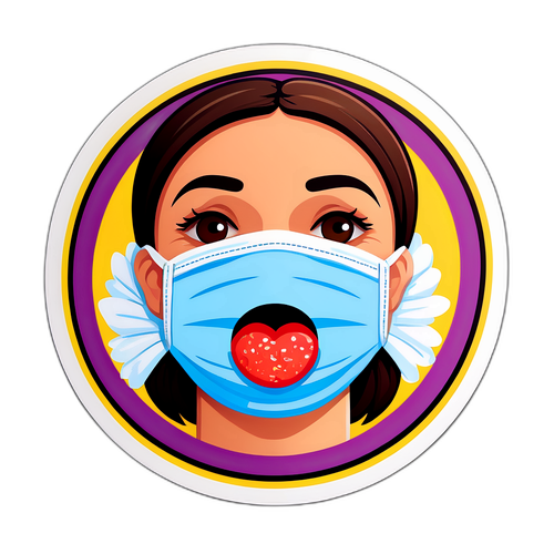 Sticker humoristique sur la grippe