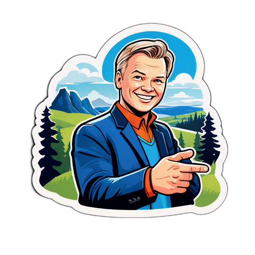 Pekka Haavisto sarjakuvamaisena