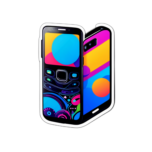 अवधारणा के साथ टेक्नोलॉजी थीम वाला स्टीकर