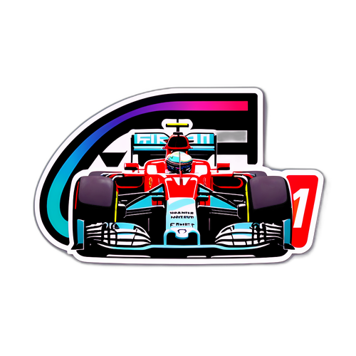 Sticker z logo F1 TV