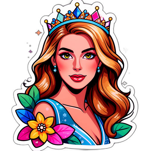 Een kleurrijke en elegante sticker van Camille Cerf