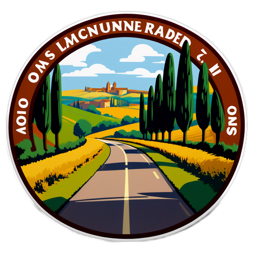 Route stylisée entre Moissac et Montauban