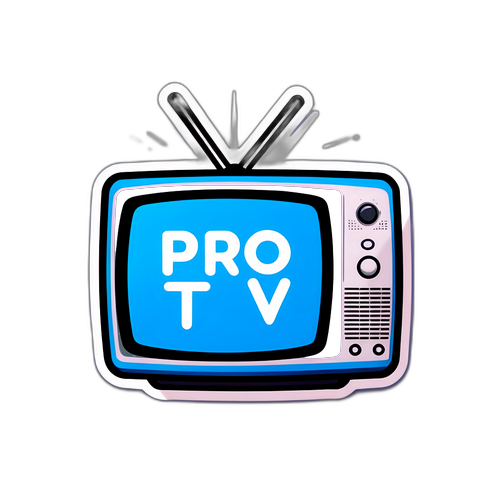 Sticker modern Pro TV - Rămâi conectat la cele mai recente știri!
