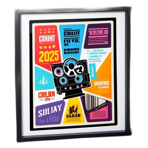 Стикер с постерами фильмов 2025 года