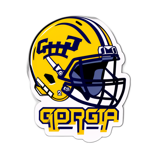 Georgia Tech Yellow Jacket Football Helmet Sticker