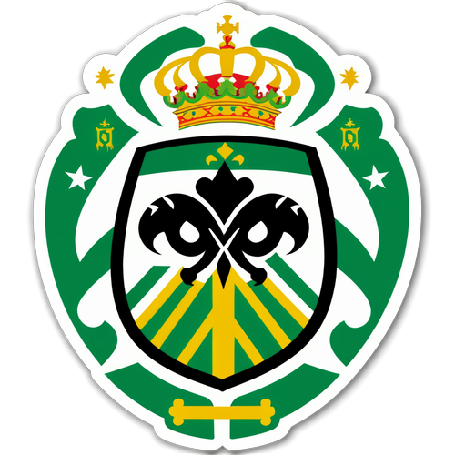 Emblema del Real Betis con texto 'Betis, Betis, Betis'