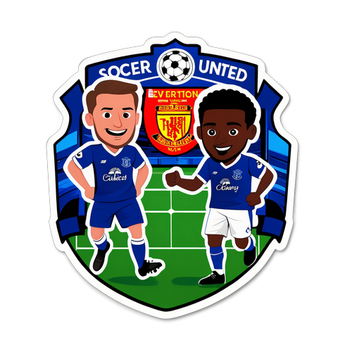 Soccer Match Sticker: Everton vs Man United