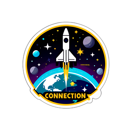 Значок Starlink с капли эффекта и слоганом "Связь без границ"