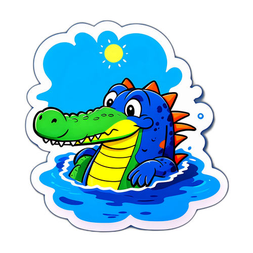 Krokodil de Nekker Sticker