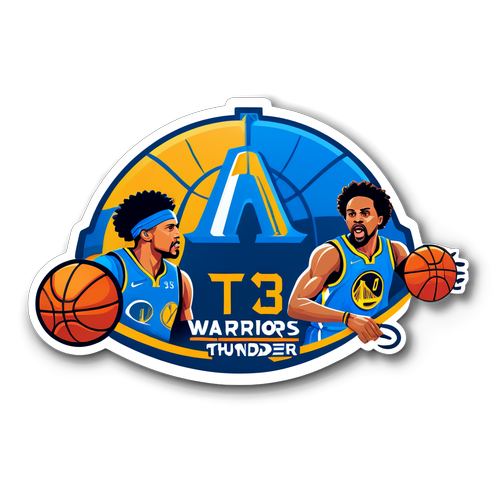 Ilustrasyon ng Labanan ng Warriors at Thunder