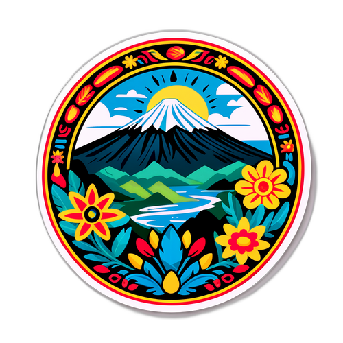 Sticker que honra la cultura guatemalteca