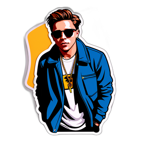 Sticker Bergaya Brooklyn Beckham